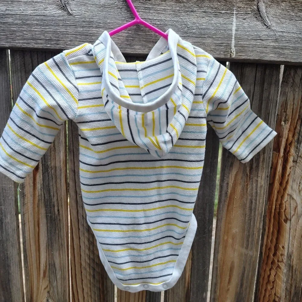 Carter's Just One You Baby striped Unisex hood Bodysuit 6 Months